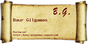 Baur Gilgames névjegykártya